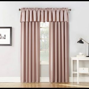 Set of 4 curtains pink blush
